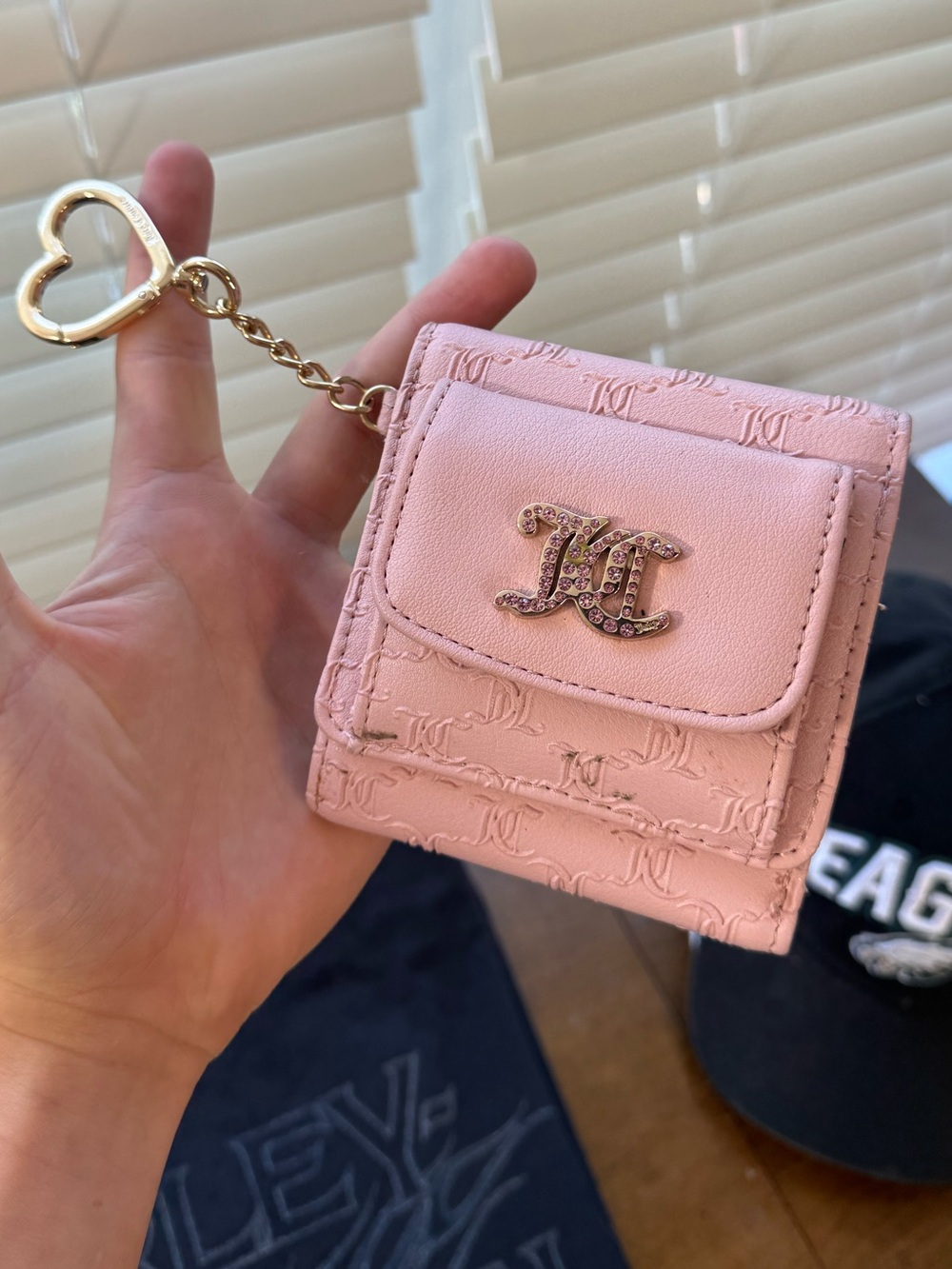 Pink Quilted Mini Wallet Keychain - Juicy Couture